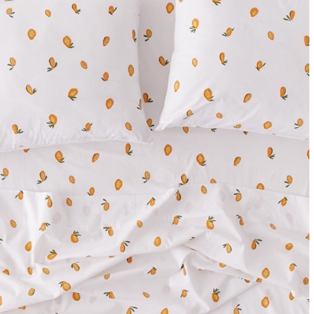 All over fruit sheet and sham set
